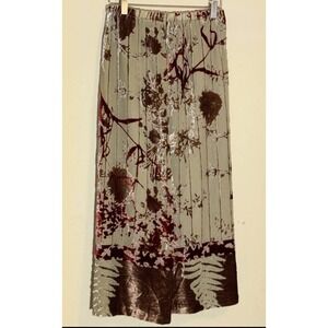 Oilily Skirt Maxi Burnout Velvet Anthropologie Feminine Nature Modest Lined